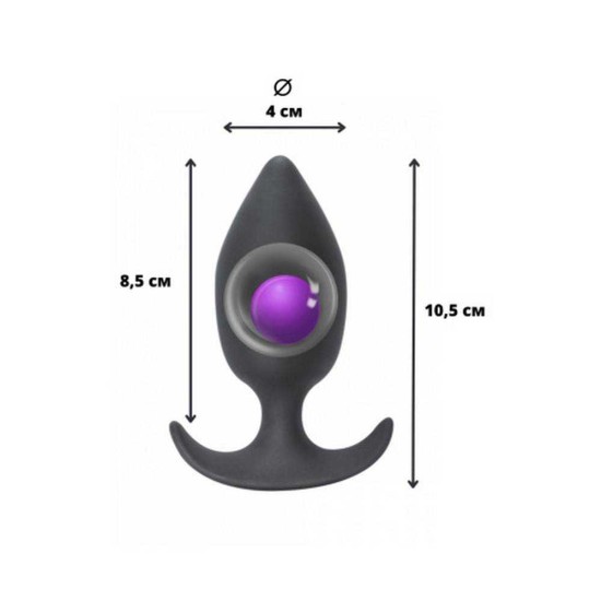 Insatiable Anal Plug With Ball No.1 Black Sex Toys