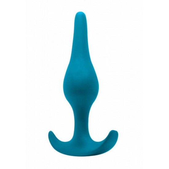 Σφήνα Σιλικόνης - Smooth Silicone Anal Plug Aquamarine Sex Toys 