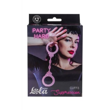Party Hard Suppression Silicone Cuffs Pink