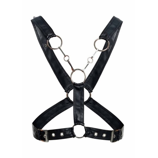 Δερμάτινο Harness Με Κρίκους - Dungeon Cross Chain Harness DMBL09 Fetish Toys