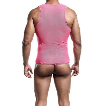 All Over Mesh Thong Body MBL09 Pink