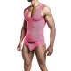 All Over Mesh Thong Body MBL09 Pink Erotic Lingerie 
