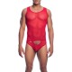 Σέξι Μπλουζάκι Με Εσώρουχο - All Over Mesh Thong Body MBL09 Red Ερωτικά Εσώρουχα 