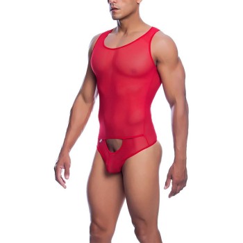 All Over Mesh Thong Body MBL09 Red