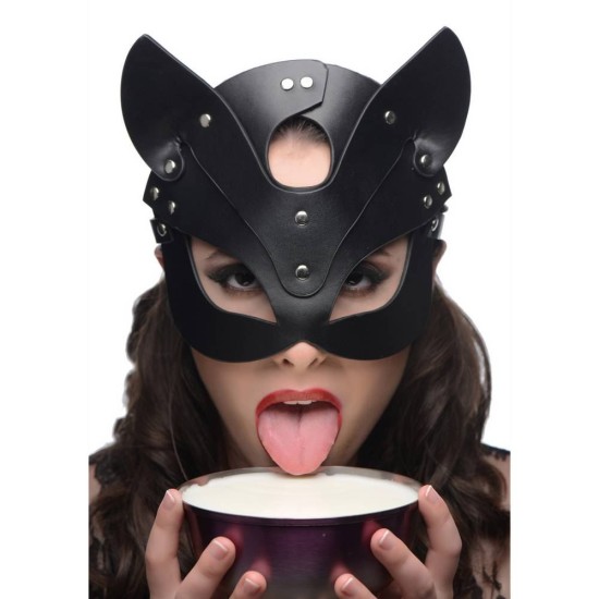 Δερμάτινη Μάσκα Γατούλα - Naughty Kitty Vegan Leather Cat Mask Fetish Toys