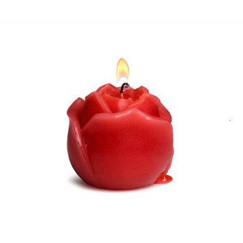 Flaming Rose Drip Candle Red