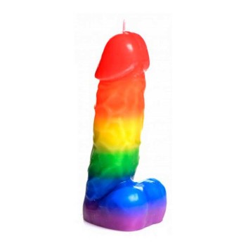 Κερί Πόνου Σε Σχήμα Πέους - Pride Pecker Rainbow Dick Drip Candle
