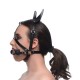  Dark Horse Pony Head Harness With Silicone Bit Fetish Toys 