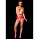 Ανοιχτό Εσώρουχο Με Ζαρτιέρες - Paris Garter Belt Panty Open Crotch P021 Red Ερωτικά Εσώρουχα 