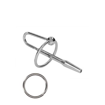 Ανοιχτή Σφήνα Ουρήθρας Με Δαχτυλίδι - Stainless Steel Hollow Penis Plug With Ring