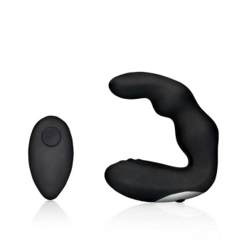Bent Vibrating Prostate Massager With Remote Black