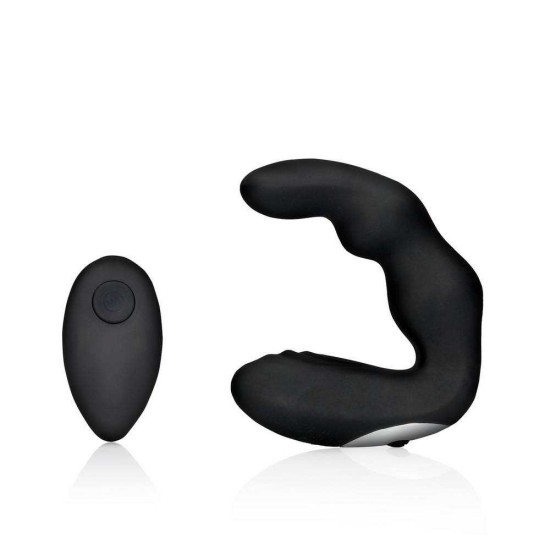 Ασύρματος Δονητής Προστάτη - Bent Vibrating Prostate Massager With Remote Black Sex Toys 
