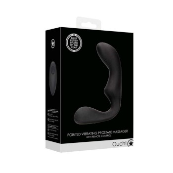 Pointed Vibrating Prostate Massager With Remote Black