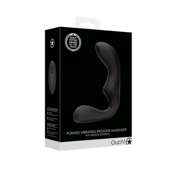 Ασύρματος Δονητής Προστάτη - Pointed Vibrating Prostate Massager With Remote Black Sex Toys 