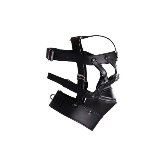 Ouch Head Harness With Zip Up Mouth And Lock Fetish Toys 