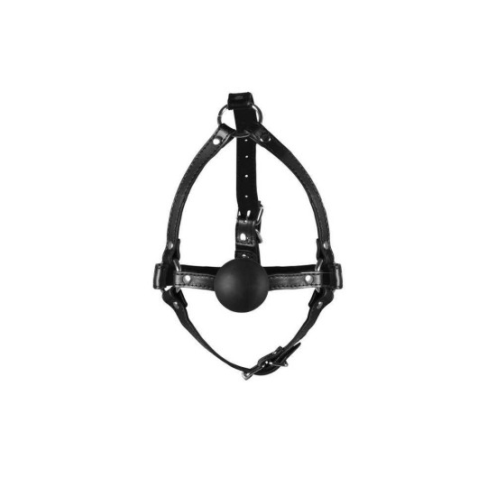 Head Harness With Solid Ball Gag Fetish Toys 