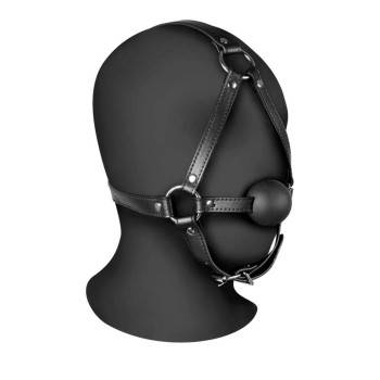 Head Harness With Solid Ball Gag