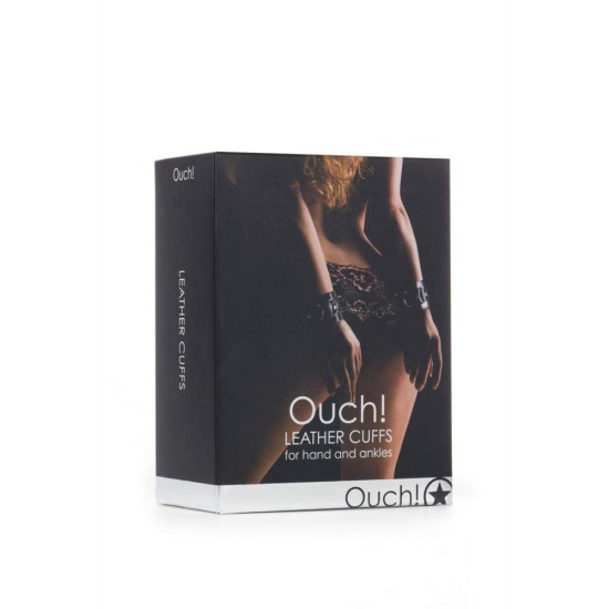 Ouch Leather Cuffs Black Fetish Toys 