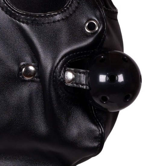 Δερμάτινη Μάσκα Με Φίμωτρο - Ouch Blindfolded Mask With Breathable Ball Gag Fetish Toys