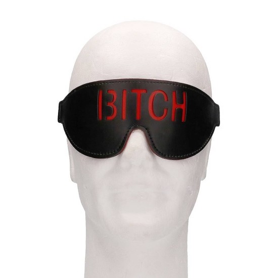 Δερμάτινη Μάσκα Με Σχέδιο - Ouch Blindfold Bitch Black Fetish Toys