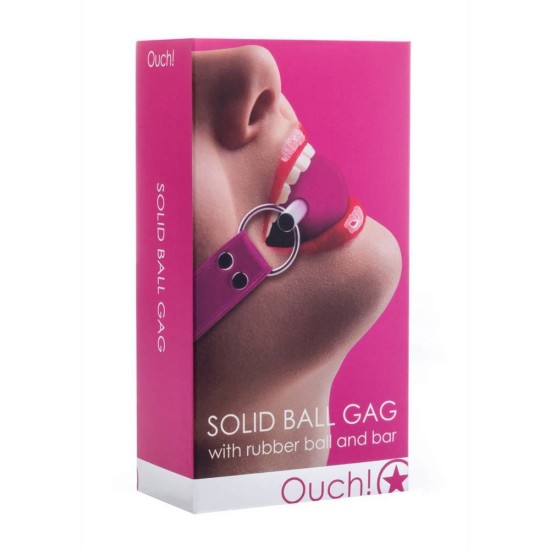 Δερμάτινο Φίμωτρο - Ouch Solid Ball Gag Pink Fetish Toys