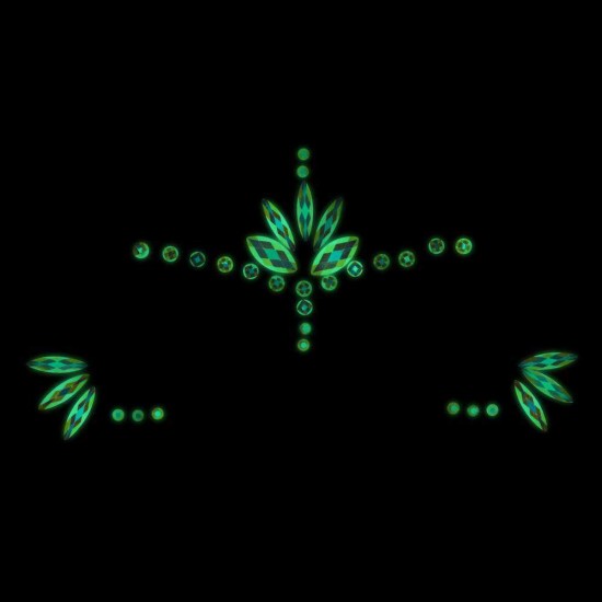 Glow In The Dark Body Jewelry Stickers Face No.2 Sex Toys