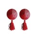 Round Shaped Nipple Tassels Red Sex Toys