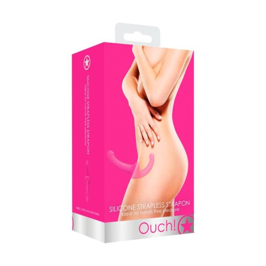 Ouch Silicone Strapless Strap On Pink Sex Toys