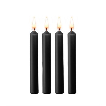 Φετιχιστικά Κεριά Πόνου - Ouch Teasing Wax Candles 4pcs Black