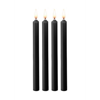 Φετιχιστικά Κεριά Πόνου - Ouch Teasing Wax Candles Large 4pcs Black