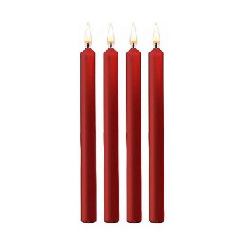 Φετιχιστικά Κεριά Πόνου - Ouch Teasing Wax Candles Large 4pcs Red