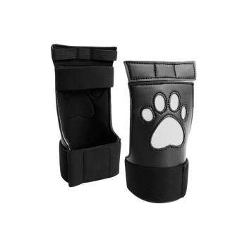 Ouch Puppy Paw Gloves Black/White