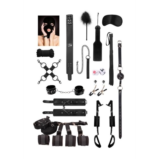 Φετιχιστικό Σετ Για Προχωρημένους - Ouch Advanced Bondage Kit Black 15pcs Fetish Toys