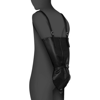 Φετιχιστικός Κορσές Περιορισμού Χεριών Zip-up Full Sleeve Arm Restraint Black