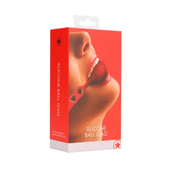 Ouch Silicone Ball Gag Red Fetish Toys 