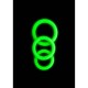 Φωσφοριζέ Δαχτυλίδια Πέους -  Glow In The Dark 3pcs Silicone Cockring Set Sex Toys 