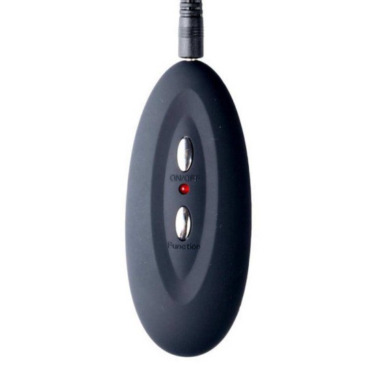 Ouch Inflatable Vibrating Silicone Plug Black Sex Toys
