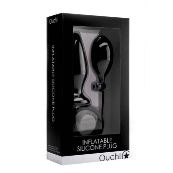 Ouch Inflatable Silicone Plug Black 12cm