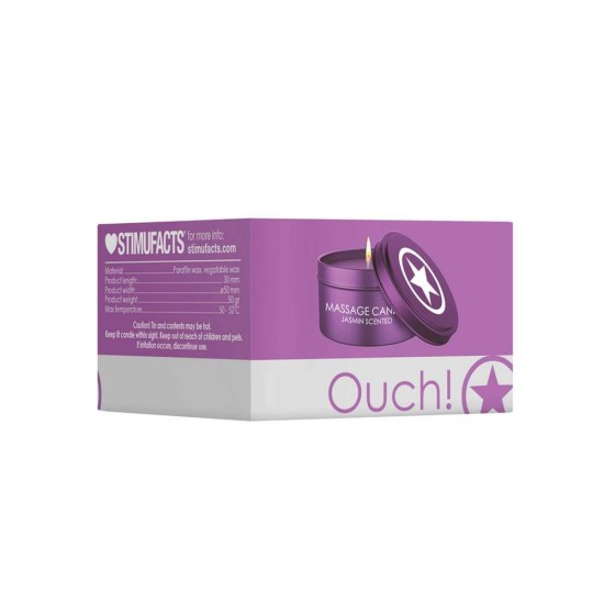 Ouch Massage Candle Black Jasmin Scented 50gr Fetish Toys 
