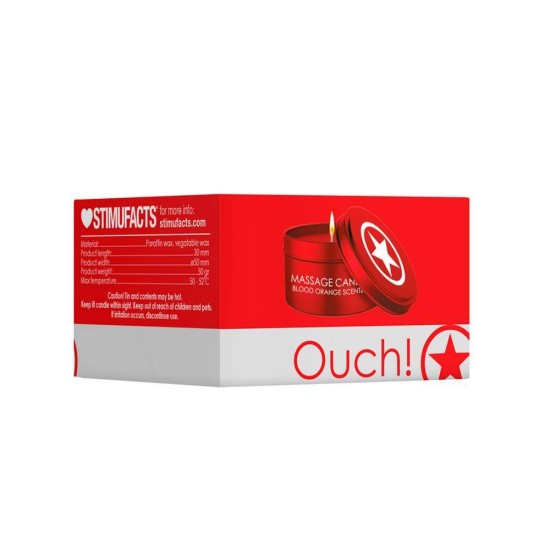 Ouch Massage Candle Blood Orange Scented 50gr Fetish Toys 