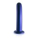 Smooth Silicone G Spot Dildo Metallic Blue 18cm Sex Toys