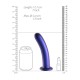 Κυρτό Ομοίωμα Σιλικόνης - Smooth Silicone G Spot Dildo Metallic Blue 18cm Sex Toys 