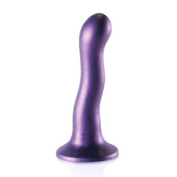 Ultra Soft Silicone Curvy G Spot Dildo Purple 18cm