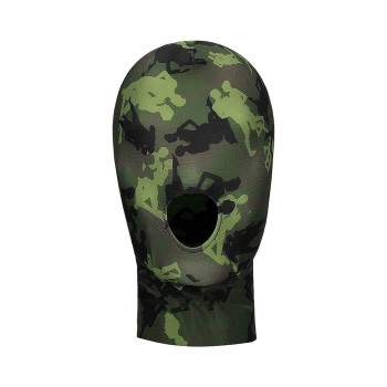 Mask With Mouth Opening Army Theme Green