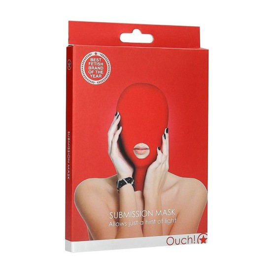Ouch Submission Open Mouth Hood Red Fetish Toys 