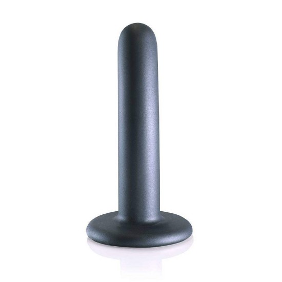 Κυρτό Ομοίωμα Σιλικόνης - Smooth Silicone G Spot Dildo Gun Metal 13cm Sex Toys 