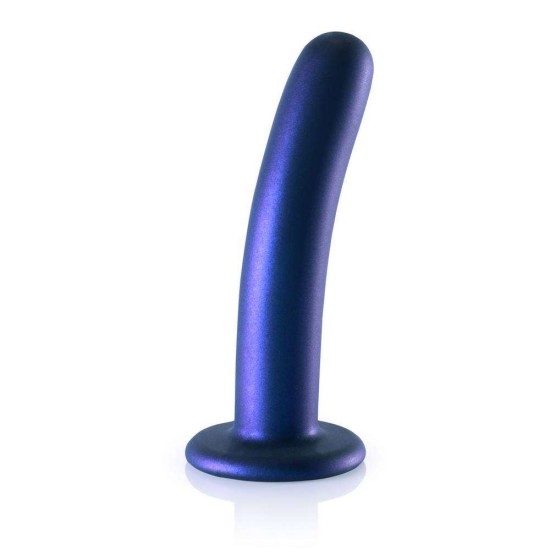 Smooth Silicone G Spot Dildo Metallic Blue 15cm Sex Toys