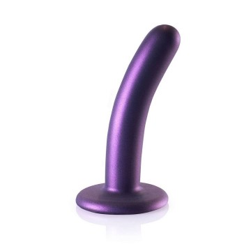 Smooth Silicone G Spot Dildo Metallic Purple 13cm