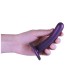 Smooth Silicone G Spot Dildo Metallic Purple 13cm Sex Toys