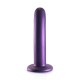 Smooth Silicone G Spot Dildo Metallic Purple 15cm Sex Toys